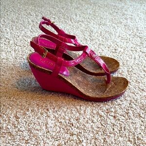 Pink Ralph Lauren Wedges size 7.5